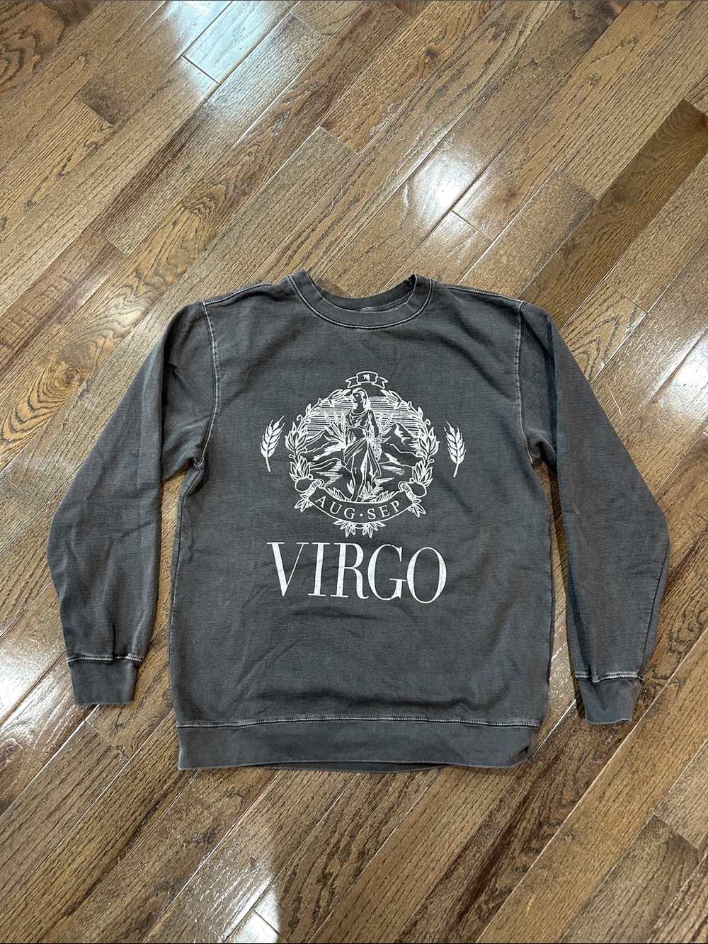 Virgo Graphic Crewneck Sweatshirt - Charcoal